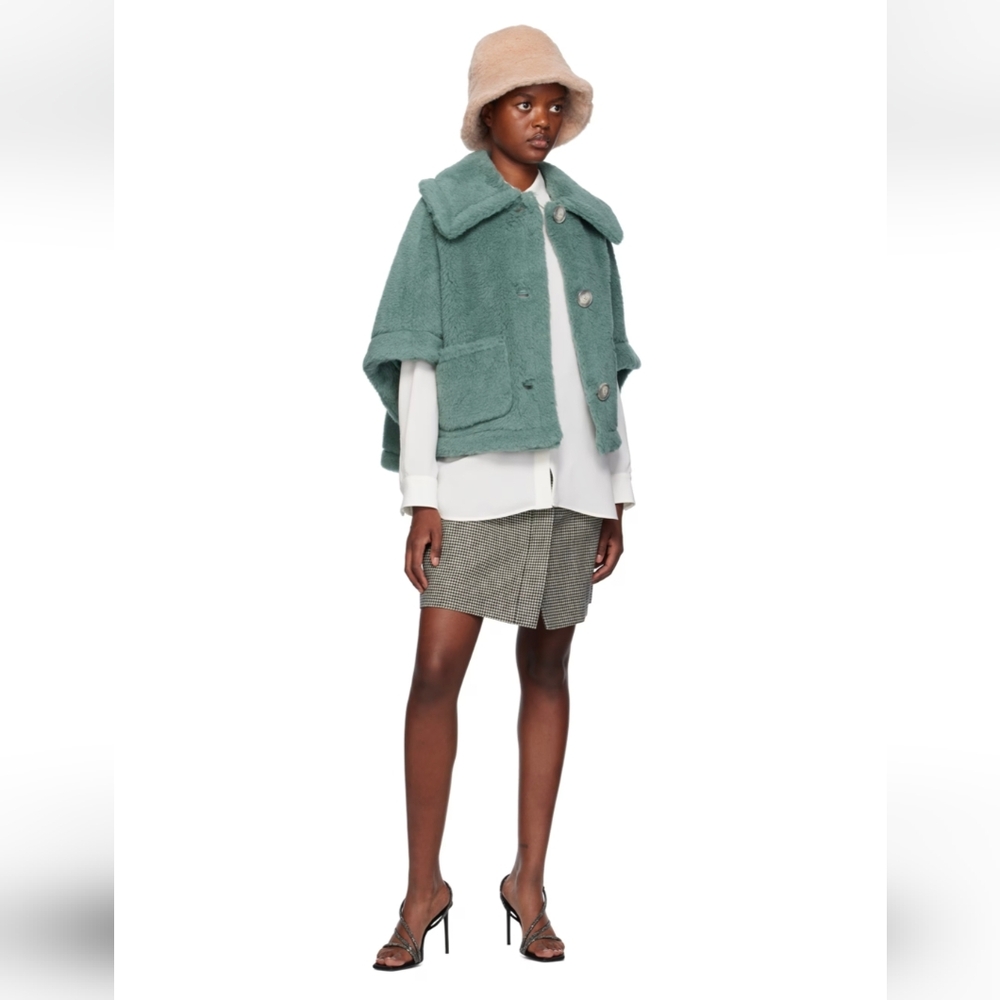 New With Tags MaxMara Monochrome Checkered Miniskirt White And Black